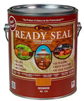 Killer Oil Based Redwood Wood Stain And Sealer Eight Gallon Pack Semi Transparent Exterior Deck Fence Finish on a can.