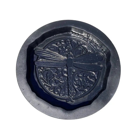 Dragonfly Round Stepping Stone Mold For Concrete Cement DIY Garden Walkway Easy To Use Reusable Plastic Mold Create Custom Path Stones