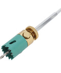 Get That Clean Cut With This Super Fast Carving Hole Saw Kit For Wood Drywall MDF And Plastic. Alloy Steel Core Design Cuts Like Butter Without Clogging Your Drill Bits For Serious DIY Projects., green hole saw drill bit with hex shank and carbide tip for wood and drywall