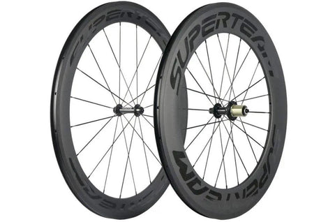 700C Carbon Wheelset Aero Beast Front 60mm Rear 88mm Clincher with Transparent Decal for Road Bikes V Brake