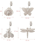 4 Pack Tablecloth Weights With Metal Clips Clamps For Outdoor Parties And Picnics, Cast Iron Weights In Butterfly Bee Dragonfly And Ladybug Shapes, Keeps Table Cover Locked Down In The Wind