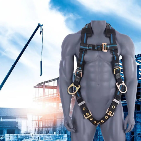 Hardcore Fall Arrest Safety Harness Built Tough For Roofing Pros With Breathable Mesh Padded Shoulders And No Sweat Moisture Control Osha Ansi Certified Five Quick Adjust Points Secure Buckles To Lock You Down For A Smooth Safe Job Site Fit Xl Or 2Xl