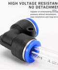 Dope 100 Pc Pneumatic Fittings Kit For Fast Push To Connect Air Hose Assortment 4mm 6mm 8mm 10mm 12mm Universal Compressor Tools With Easy Install No Wrench Needed black push-to-connect fitting with blue ring for 12mm air hose