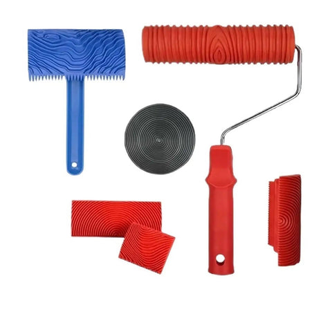 Sleek Faux Wood Graining Roller Kit Hella Easy To Craft Fresh Diy Furniture And Room Decor Finishes with assorted rubber wheels.