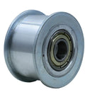 Heavy Duty HTD5M Timing Belt Idler Pulley With Double Sealed Bearing And Aluminum Build, 24t pitch, 8mm bore, CNC ready.