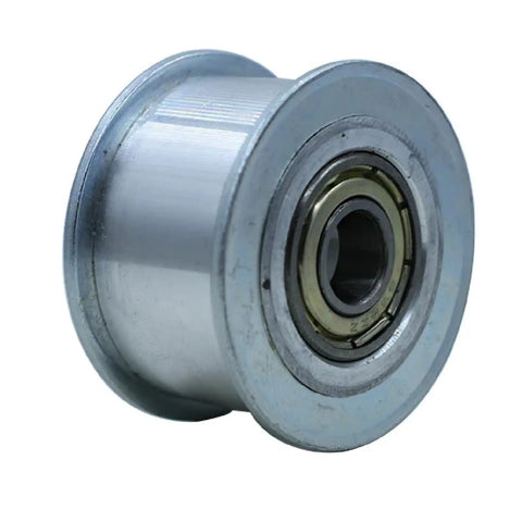 Heavy Duty HTD5M Timing Belt Idler Pulley With Double Sealed Bearing And Aluminum Build, 24t pitch, 8mm bore, CNC ready.