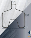 Drop In GE Oven Bake Element Replacement Replaces WB44T10010 AP2030996 770549 AH249285 EA249285 PS249285 dimensions