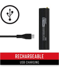 Rechargeable battery and USB cable for Polysteel 700 LED Flashlight 800 Lumens Heavy Duty Stainless Steel Core