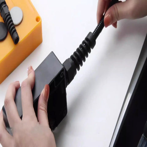 Person installing 22Pcs Waterproof Cable Gland Conduit Fittings Set with Gasket Six Sizes from 3Mm to 18Mm onto a device