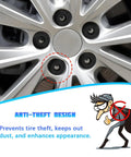 20 Pcs Lug Nut Covers 17Mm Bolt Caps With Removal Tool For Jetta Beetle Passat GTI Black Nylon Wheel Nut Caps Replacement OEM 1K0 601 173 showing anti-theft design
