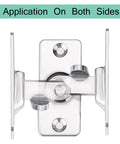 Mini 90 Degree Door Latch Lock For Sliding Doors Screen Doors And Pocket Doors Made From 304 Stainless Steel One Piece Construction