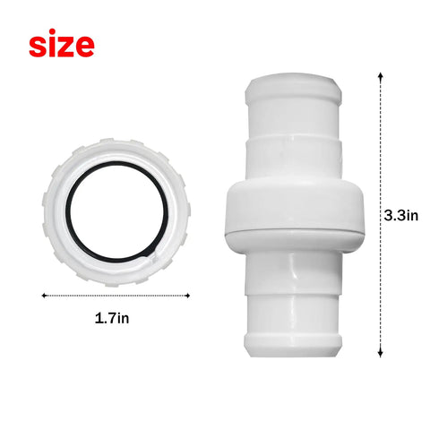 Pool Cleaner Hose Swivel Kit Replacement 9-100-3002 for 360 and 380 Pool Cleaners, white ABS swivel showing 1.7in width and 3.3in height