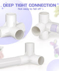 PVC frame connectors for Stuffed Animal Storage Zoo Holder Space Saving Vertical PVC Toy Organizer, detail view.