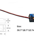 RC Car Gyro Module 4 to 6V Mini Gyro Stabilizer With Adjustable Sensitivity, product dimensions shown next to unit.