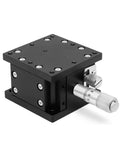 Manual Z Axis Linear Stage With Micrometer Fine Tuning Bearing Slide Table for Lab Use, 60x60mm Aluminum, precision inspection