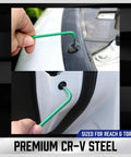 Using the 37-Piece Hex Key Set With Ball End Long Arm For SAE And Metric Allen Wrenches on a car's panel fastener.