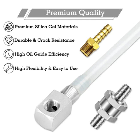 12 Inch Marine Fuel Tank Pickup Tube With 0.31 Inch Check Valve And Strainer, brass barb connector, durability features shown