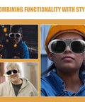Badass Welding Goggles With Anti Splash Tinted Lenses For Arc Jobs And Shop Tasks on workers showcasing eye protection and style.