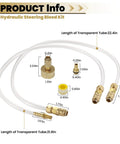 Pro Grade Hydraulic Steering Bleed Kit For Seastar BayStar And Uflex Systems With Quick Connect Filler Hose components labeled