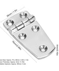 316 Stainless Steel Door Hinge With Five Holes 76 By 38mm Mirror Polished Finish For Indoor And Outdoor Use Close-up