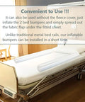 Hospital bed with Inflatable Bed Rail Bumpers 2 Pack Anti Fall Guard For Elderly Bed Edge Safety 48 L X 8 W X 6 H