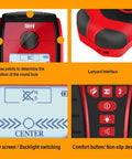 Heavy Duty 4 In 1 Electronic Stud Finder And Wall Scanner display showing screen, buttons, and lanyard interface for precise wall scanning.