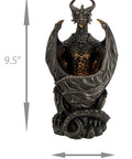 Guardian Of The Light Armored Dragon LED Night Light Statue 10 Inch Bronze Finish Cold Cast Bronze Home Decor Lamp For Dragon Fans And Mythology Nerds