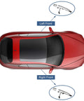 Top view of car with Chrome Driver Side Exterior Door Handle With Sensor And Smart Keyless Entry For Nissan 2009 2018 Sentra Murano Maxima Leaf