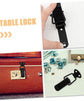 Universal Push Close Latch Kit With 4 Piece Spring Loaded Toggle Hasp for cabinets and boxes, black color, spring-loaded design