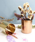 Gold Pencil Holder Cup Pen Organizer For Desk Office Home Decor Luxury Metal Vase Style Stainless Steel With Gold Plating