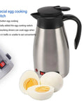 Heavy Duty 12V Car Electric Kettle With 1300ml Stainless Steel Body crafted for cooking eggs and boiling water on the go.