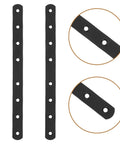 Heavy Duty Brace Brackets Set, Stainless Steel Flat Mending Plates With Screws For Precise Alignment And Deformation Prevention, 4Pack, Black Finish For Bookshelves And Kitchen Cabinets