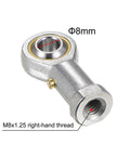 2 Pack M8 Rod End Bearing Female Right Hand Thread M8x1.25 Self Lubricating Joint With Jam Nut For Smooth Pivot In Mechanical Linkages 8mm Rod End Durable Steel Ball Joint, 8mm bore, RH M8x1.25