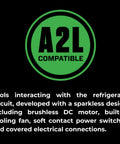 Green A2L Compatible logo for Compact Tube Bender Kit with reverse bending attachment, ideal for HVAC and plumbing.