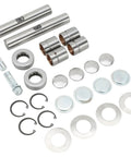 Front End King Pin Kit For 1949 1954 Chevy Spindles With Bushings Bearings And Locks, Steel Construction, laid out components