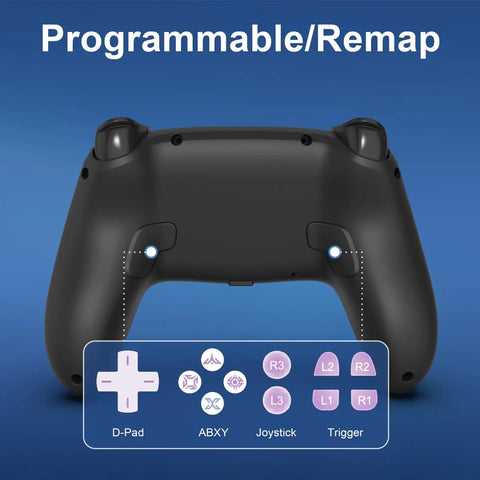 Back view of Wireless PS5 Controller With Back Buttons, showing programmable paddles and button mapping options.