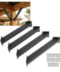 Set Of Four 45 Degree Angle Pergola Brackets Heavy Duty Connectors For Wooden Structures Gazebos Carports Treehouses And Slides Steel