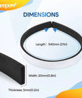 Replacement Soft Bumper Guard For IRobot Roomba 600 700 800 Series And Neato Robot Vacuums dimensions showing 21in length, 0.8in width, and 0.2in thickness.