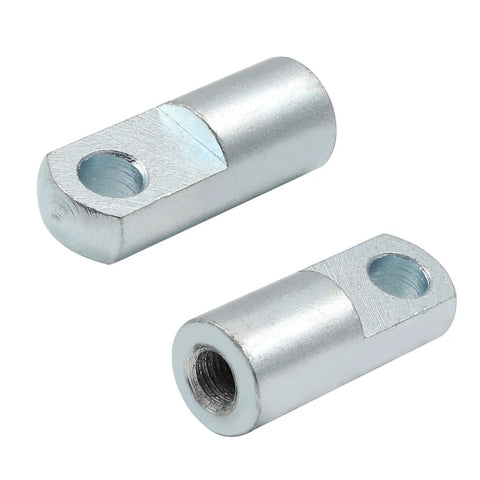 Two Pack Heavy Duty Iron Clevis Y Joint With Female Thread M10x1.25 32mm Bore 52mm Overall Length Pneumatic Air Cylinder Rod End Connector For Industrial Chemical Textile Electronics, silver