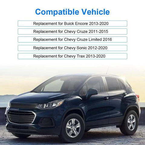 Premium Electric Engine Water Pump With Thermostat No Hassle Bolt On Installation Sweet Swap To Keep The Block From Running Hot For Buick Chevy Encore Trax Cruze Sonic L4 1.4L 2013 2020 displayed on a compatible vehicle.