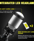 Two Pack LED Headlight Bulbs Compatible With H4 9003 HB2 With Mini Projector Lens For Hi And Lo Beam, Canbus Ready, 16000 Lumens
