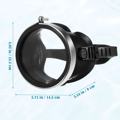 Wide Field Diving Mask For Snorkeling And Spearfishing With Anti Fog Silicone Goggles PVC Swim Mask side view
