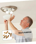 Person installing light fixture with Brass Lamp Rod Nipple Threaded Couplings Kit For Light Fixtures Durable Lamp Repair Parts