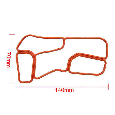 Mercedes-Benz Engine Oil Filter Housing Gasket Set Rubber Replacement 2721840080 2721840280 with dimensions 140mm x 70mm