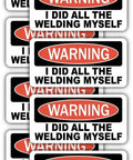 Welding Enthusiast Magnetic Pack For Fridge And Locker Colorful Magnetic Labels Funny Warning Signs DIY Decor