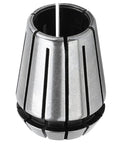 Close-up of ER25 collet made of precision spring steel for CNC milling, grips from 2mm to 16mm, part of Super Cool 15 Piece ER25 Collet Chuck Set.