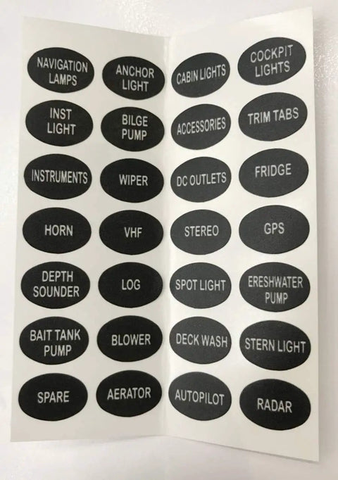 LED 12V 8 Switch Boat Distribution Panel Pre Wired And Panel Mounted With Illuminated Rocker Switches Includes customizable labels
