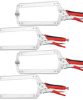 4 Piece Beefy 18 Inch Locking C Clamps Set With Swivel Pads And Rubber Handle Sleeves For Welding And Woodworking Heavy Duty Locking Pliers With Adjustable Jaw Up To 7 Inches