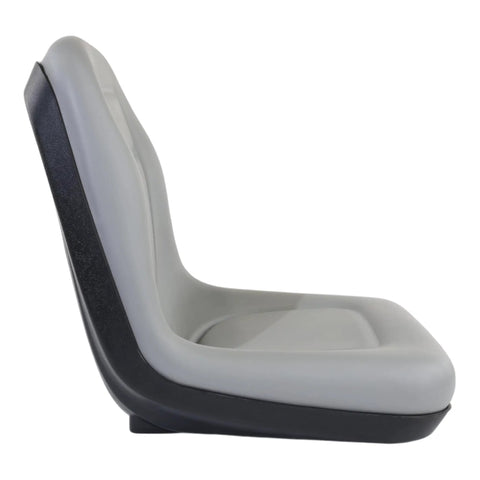 High Back Replacement Seat For Timecutter SS Lawn Mowers Built Tough Comfort Easy Install Durable Foam Stable Support Fits Multiple Mower Models American Owned And Operated Quality Replacement Part, side view