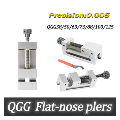 Top Shelf Industrial Right Angle Vise For CNC Milling Machines And Bench Grinders Hella Sturdy Hardened Steel Precision Flat Jaw Clamp Solid Workholding Block QGG150 and QGG flat-nose pliers